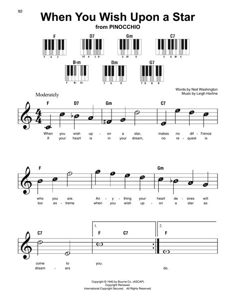 when u wish upon a star sheet music|wish upon a star piano.